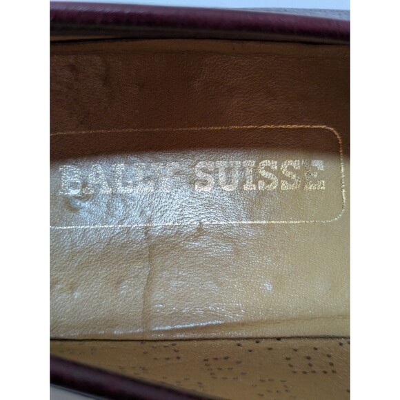 BALLY SUISSE BRISBANE BURGANDY OR WINE COLOR 8 D SHOES LOAFER STYLE main image 7